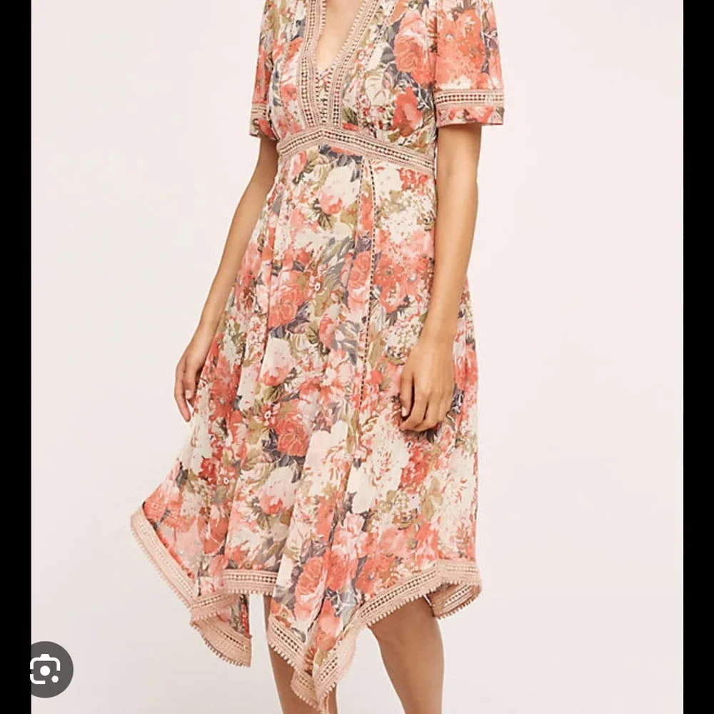 Anthropologie Ranna Gill rose bouquet dress - Picture 6 of 6